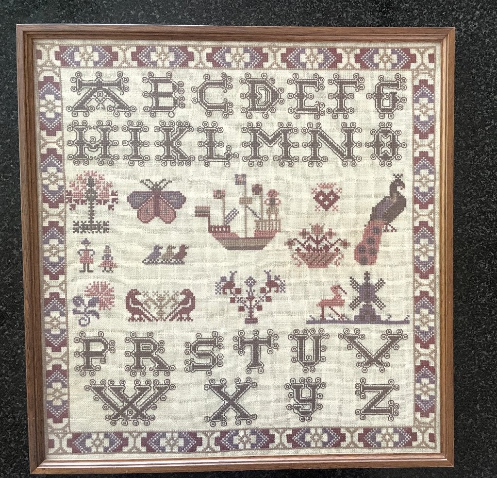 Borduurwerk Merklap 39 x 40 cm, Ophalen, Zo goed als nieuw, Handborduren, Overige typen