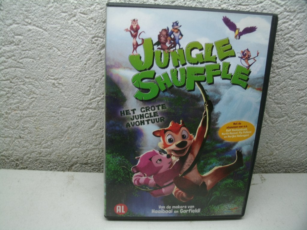 dvd 229k jungle shuffle het grote jungle avontuur, Alle leeftijden, Ophalen of Verzenden, Zo goed als nieuw, Europees