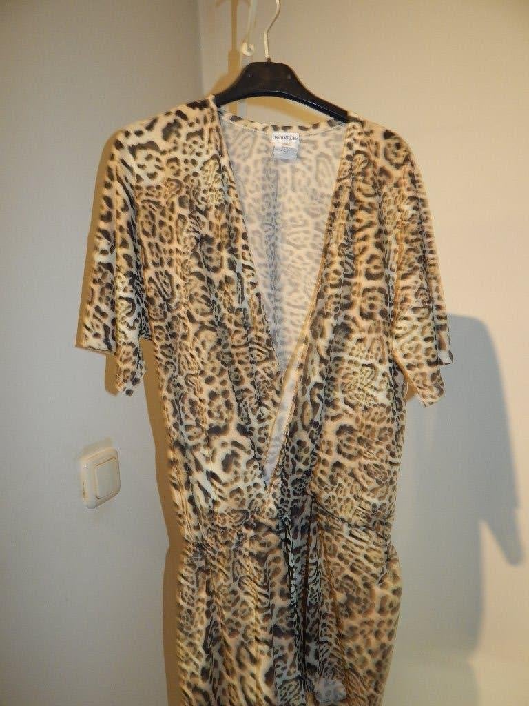 Pain de Sucre zomers strand jumpsuit panter print S, Kleding | Dames, Jumpsuits, Bruin, Verzenden, Pain de sucre, Zo goed als nieuw