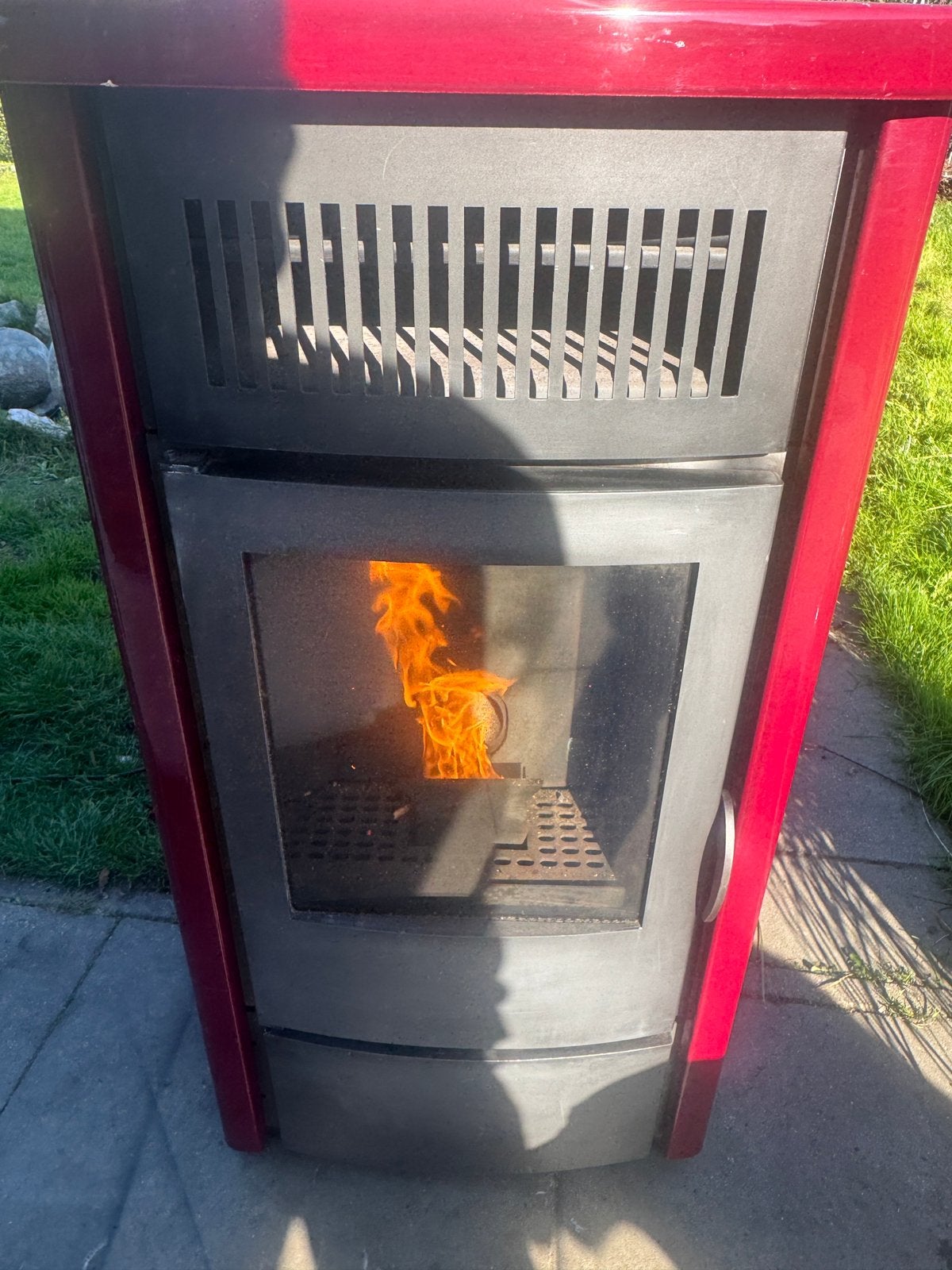 Stampagi pelletkachel 9kw met bovenaansluiting, Ophalen, Zo goed als nieuw, Overige brandstoffen, Pelletkachel