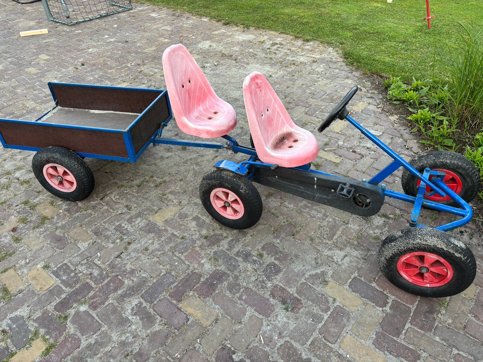 Mammoet skelter met duozit en aanhanger, Ophalen, Zo goed als nieuw, Mammoet, Duozit