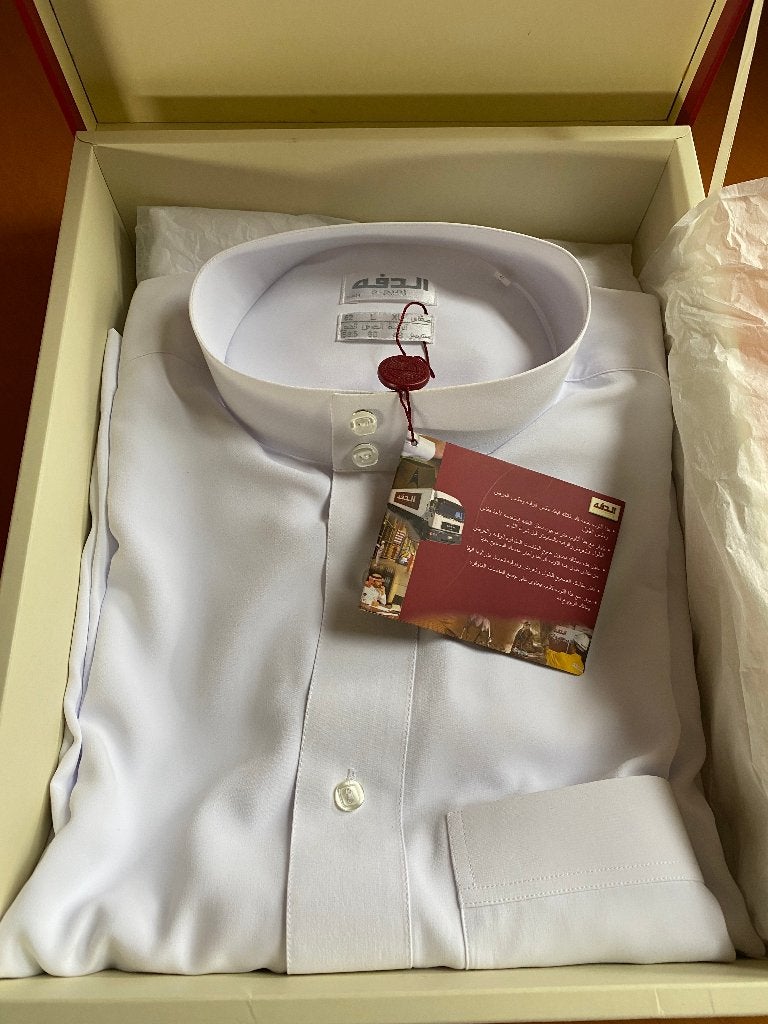 Daffah witte Thobe + Al-Rian sirwal –Saudi-Arabië:grote maat, Kleding | Heren, Ophalen of Verzenden, Nieuw, Maat 52/54 (L)