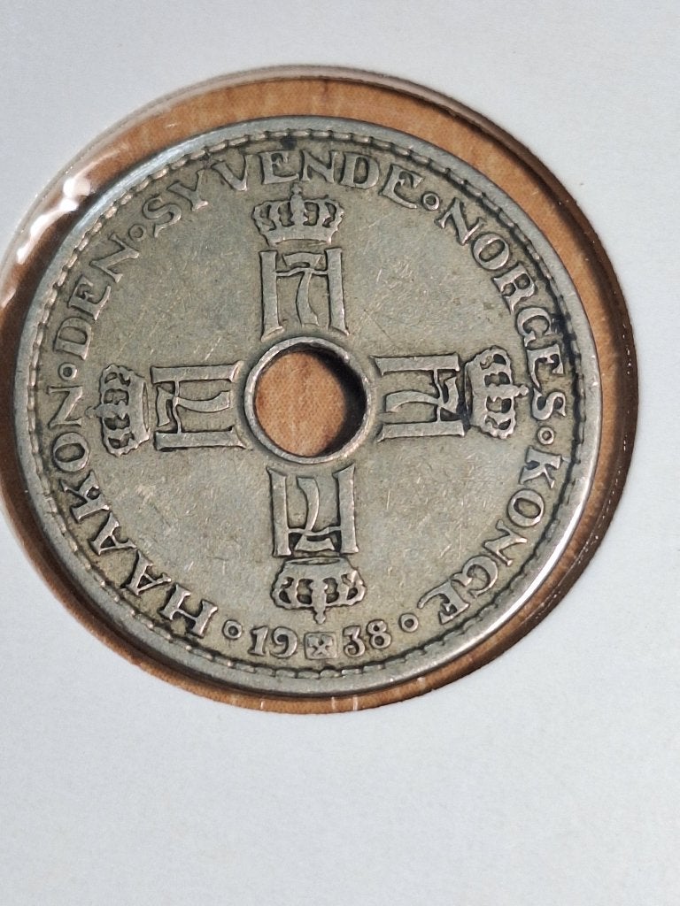 NOORWEGEN 1 kroon 1938 (#189), Ophalen of Verzenden, Overige landen, Losse munt