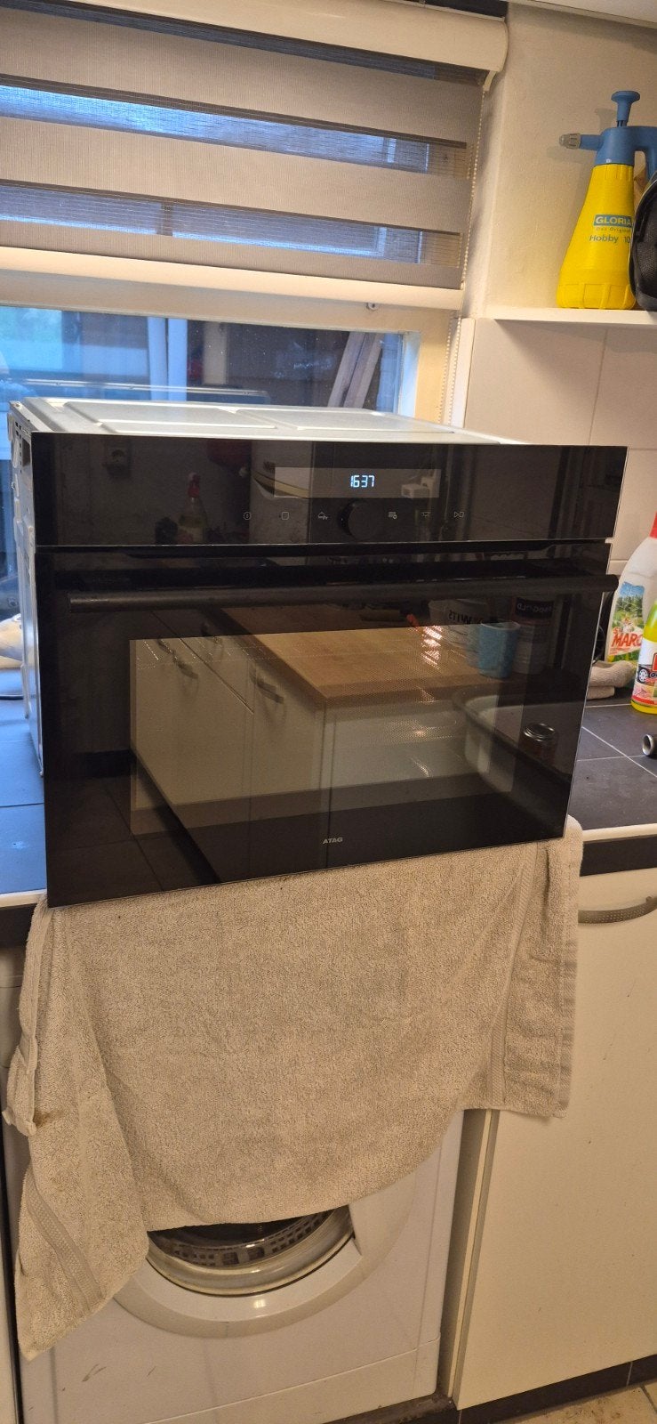 ATAG Inbouw combioven voor 60 cm kast, Ophalen, Gebruikt, Hete lucht, 60 cm of meer