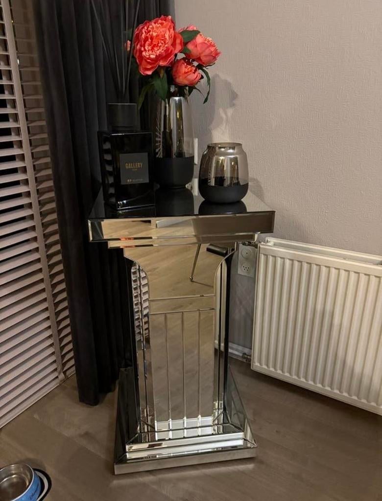 Elegante spiegelzuil - pilaar Luxe decoratie of sokkel, Huis en Inrichting, Woonaccessoires | Zuilen en Pilaren, Ophalen, Zo goed als nieuw