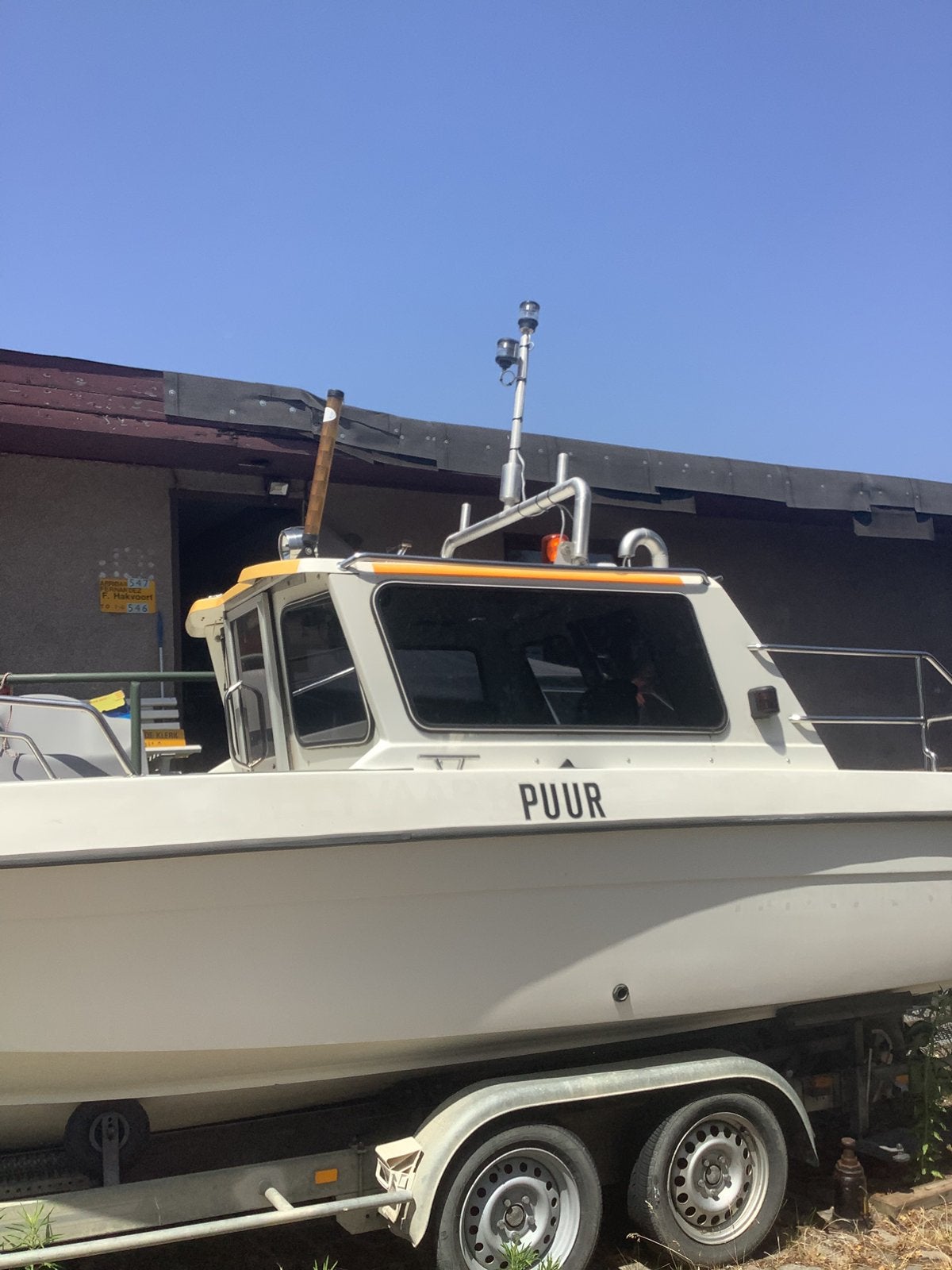Polyester boot, Watersport en Boten, Motorboten en Motorjachten, Ophalen of Verzenden, Zo goed als nieuw, Polyester, Buitenboordmotor