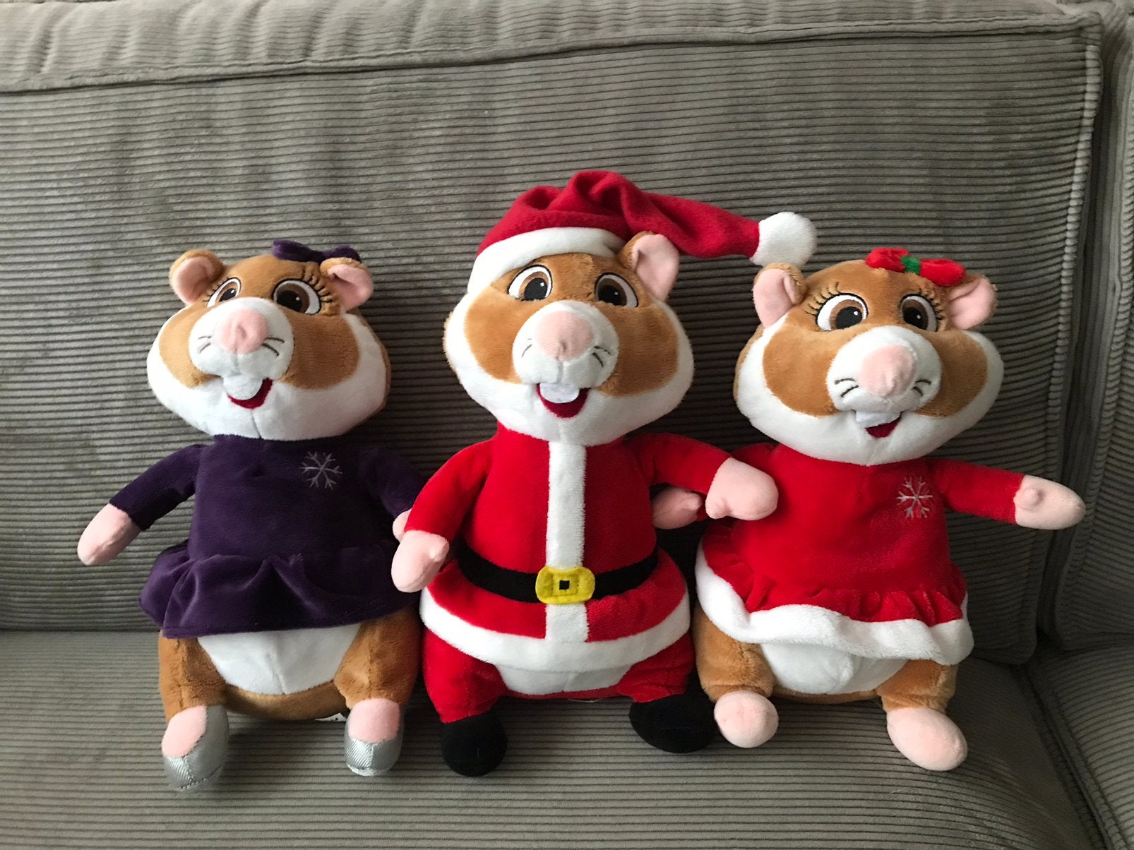 AH hamsters kerstman, kerstvrouw en schaatsmeisje, Kinderen en Baby's, Overige typen, Ophalen of Verzenden, Zo goed als nieuw