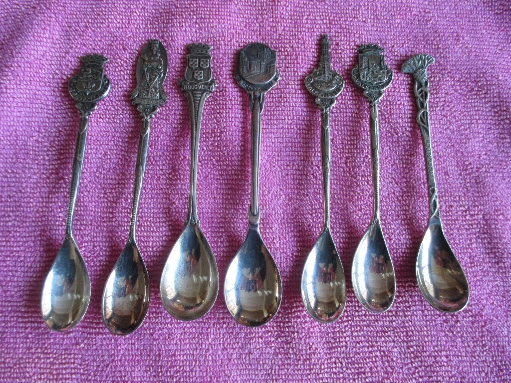 7 theelepels uit de jaren 60-70., Ophalen of Verzenden