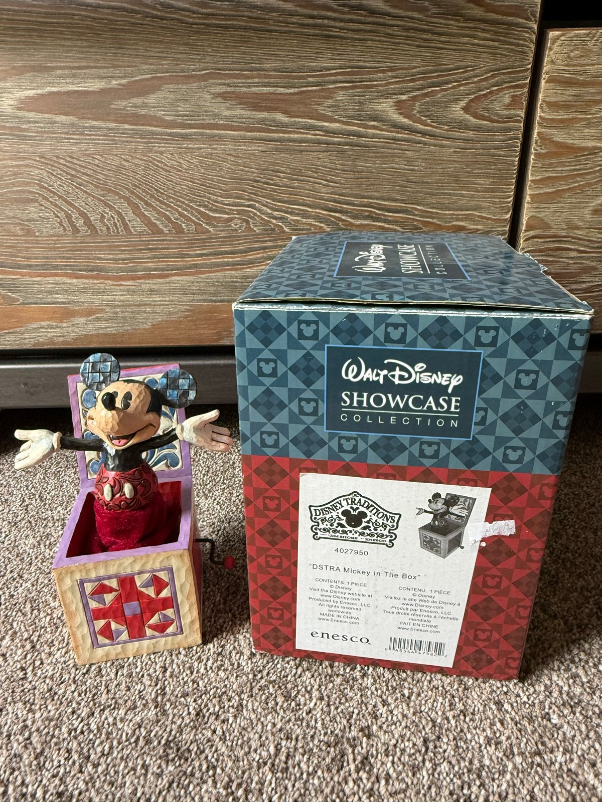 Disney Traditions Mickey Mouse Jack-in-the-Box Beeldje, Verzamelen, Ophalen of Verzenden, Mickey Mouse, Zo goed als nieuw, Beeldje of Figuurtje