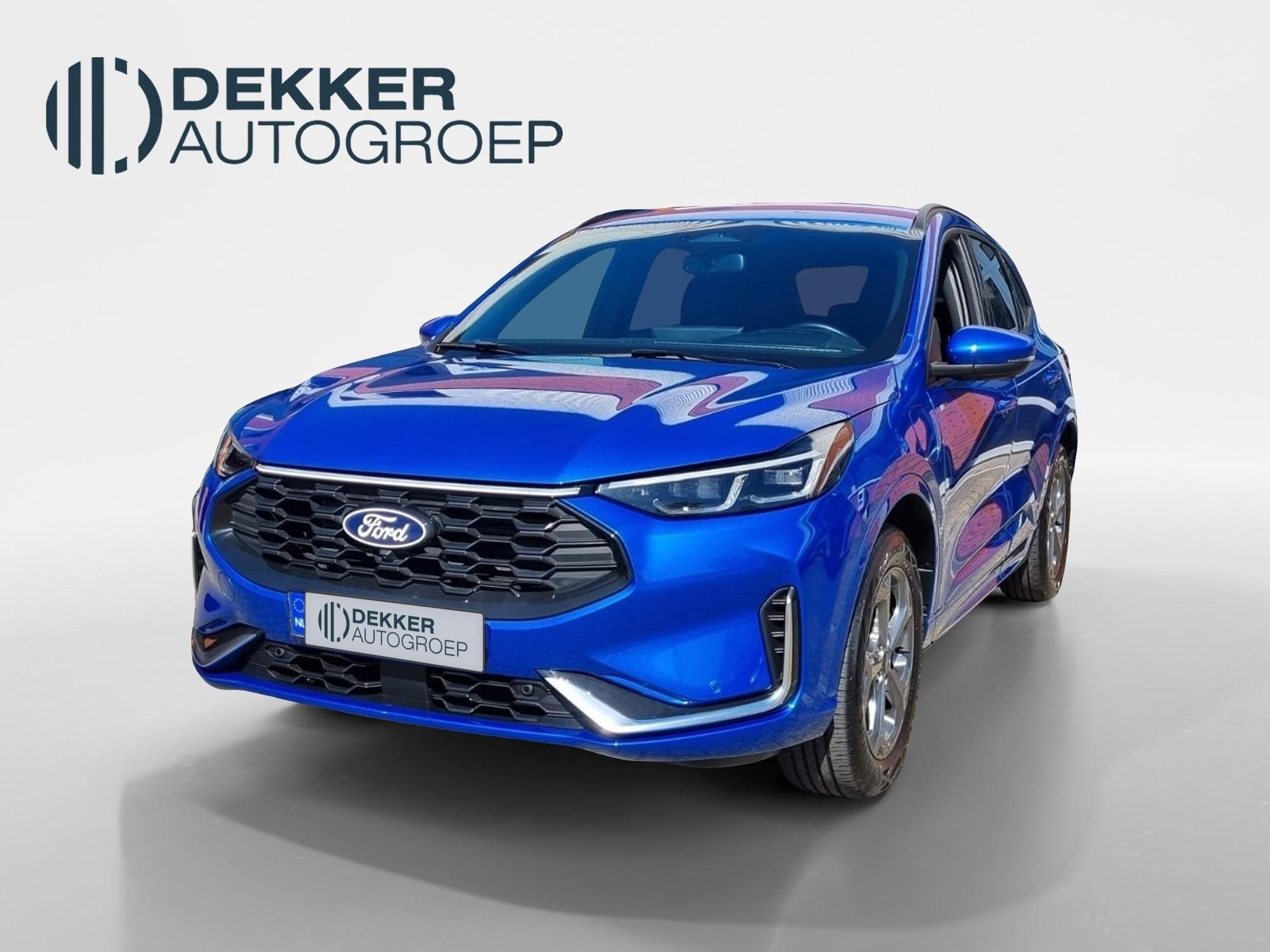 Ford Kuga 2.5 PHEV ST-Line X Automaat-Trekhaak Zeer compleet, Auto's, Ford, 14 kWh, Gebruikt, Blauw, Leder en Stof