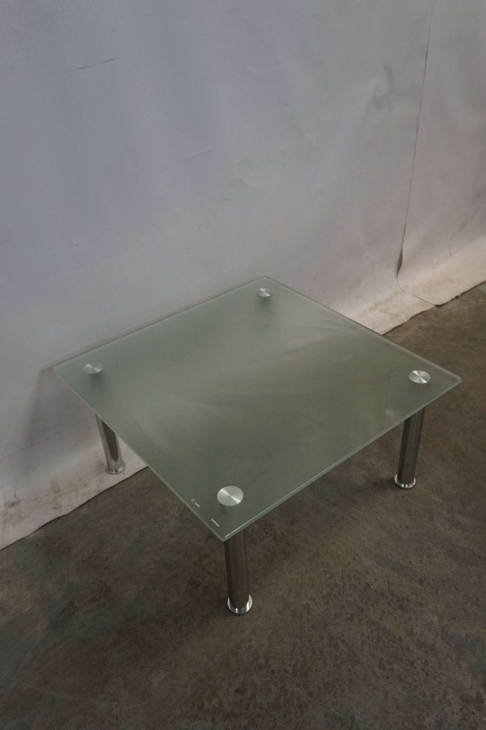 Matglas glazen salontafel koffietafel, Huis en Inrichting, Tafels | Salontafels, Gebruikt, 50 tot 100 cm, 50 tot 100 cm, Glas