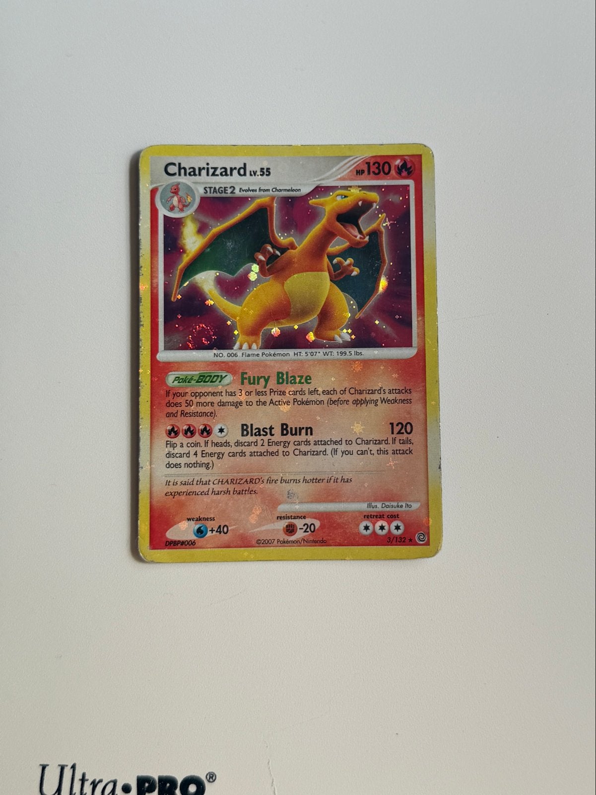 Pokémon Kaart Charizard LV.55 3/132 Foil, Ophalen, Gebruikt, Losse kaart, Foil
