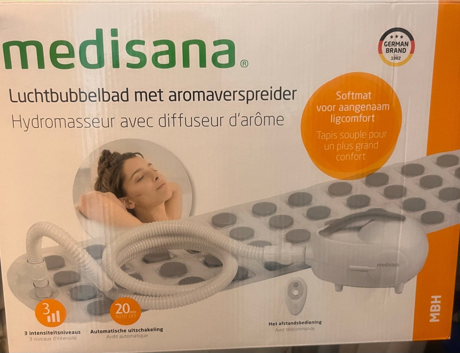 Medisana Luchtbubbelbad met aromaverspreider & Opblaasbaar L, Ophalen, Nieuw, Met bad