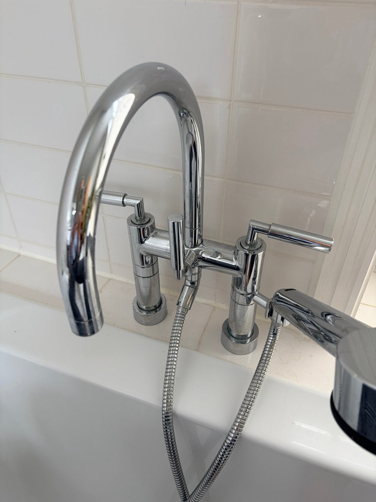 Dornbracht Kraan - Tara - Chroom Badkraan met Handdouche, Doe-het-zelf en Verbouw, Sanitair, Ophalen, Gebruikt, Chroom, Kraan
