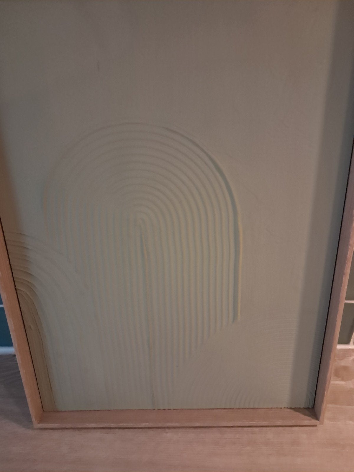 Schilderij reliëf groen, Huis en Inrichting, Ophalen, Groen, Boho, Zo goed als nieuw