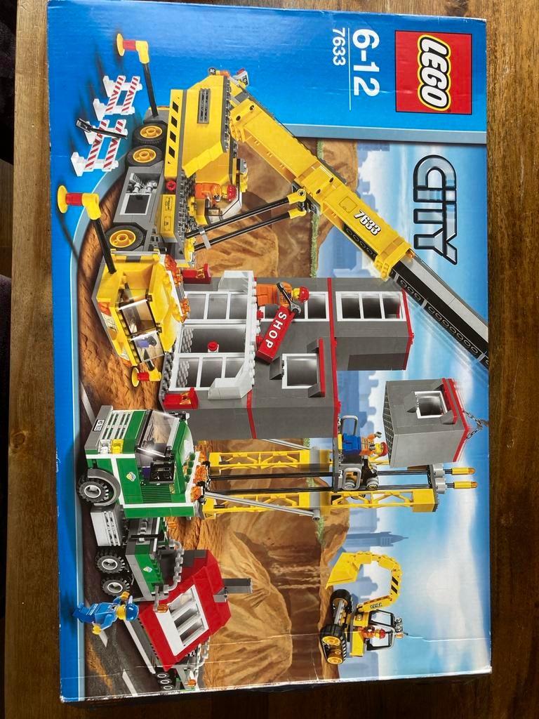 Lego City 7633 Bouwplaats met Kraan en Vrachtwagen, Ophalen, City, Lego, Zo goed als nieuw