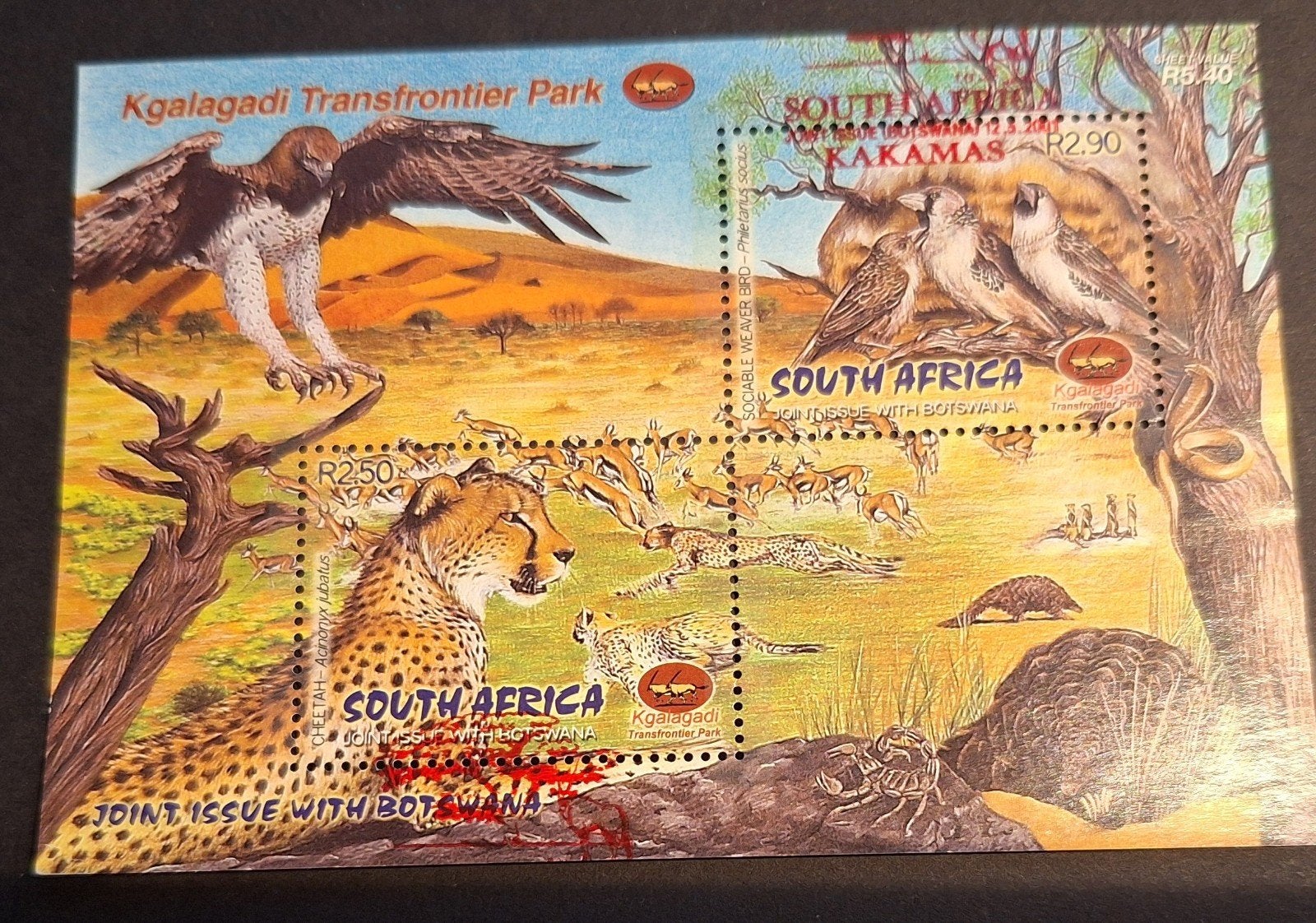 2001 ZUID-AFRIKA ** - BLOK NATIONAAL PARK **, Ophalen of Verzenden, Zuid-Afrika, Postfris