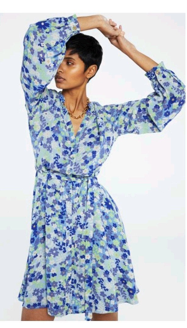 Fabienne Chapot Dorien Frill jurk maat 40 *nieuw *, Maat 38/40 (M), Blauw, Nieuw, Ophalen of Verzenden