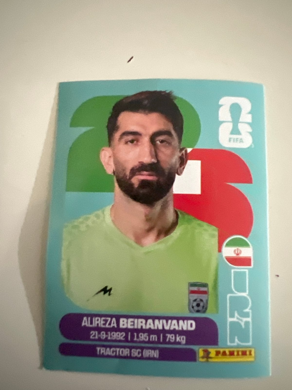 Alireza Beiranvand Panini wk 2026 Voetbal Spelerskaart, Verzamelen, Verzenden, Zo goed als nieuw, Overige sporten, Spelerskaart