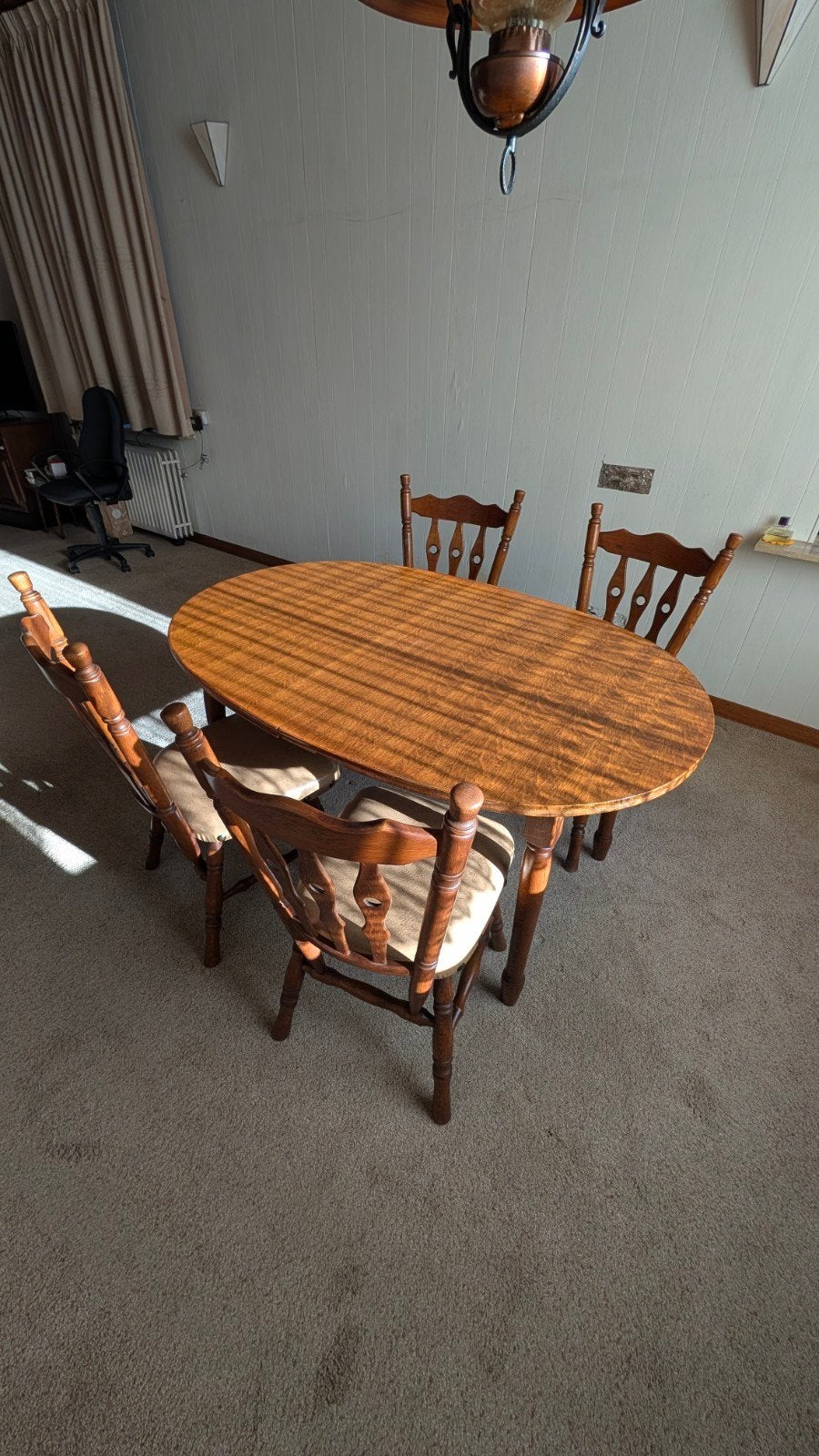 Nostalgische uitschuifbare eettafel met 4 stoelen, Ophalen