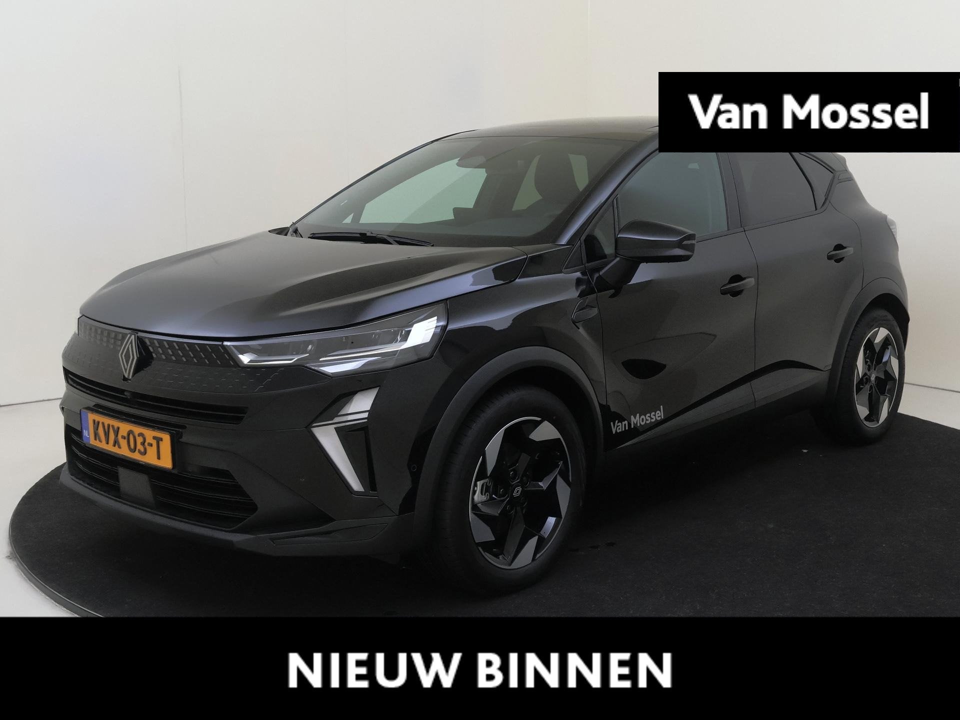 Renault Captur 1.8 E-Tech full hybrid 160 techno | Stoelverw, Auto's, 1789 cc, 4 cilinders, Leder en Stof, Zwart