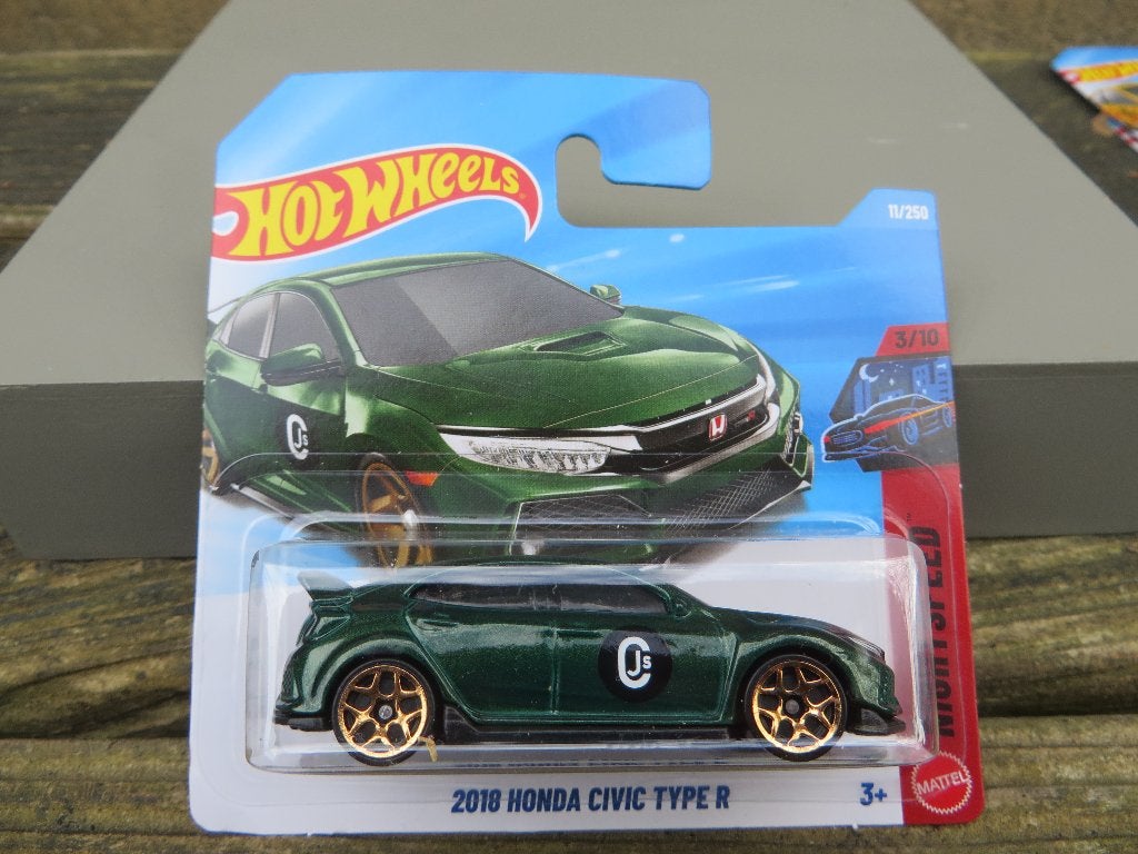 Hotwheels Honda Civic Type R groen 2018, Ophalen of Verzenden, Nieuw, Auto
