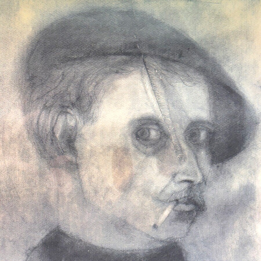 Sjoerd de Vries (1941-2020) - Zelfportret, 2003, Ophalen of Verzenden