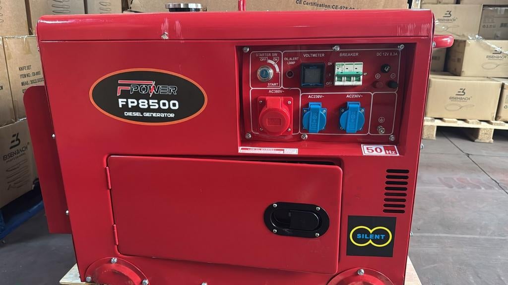 Nieuwe Diesel Generator - 6.5kW - Stil en Krachtig, Ophalen, FP Power, Info@fppower.com, Nieuw