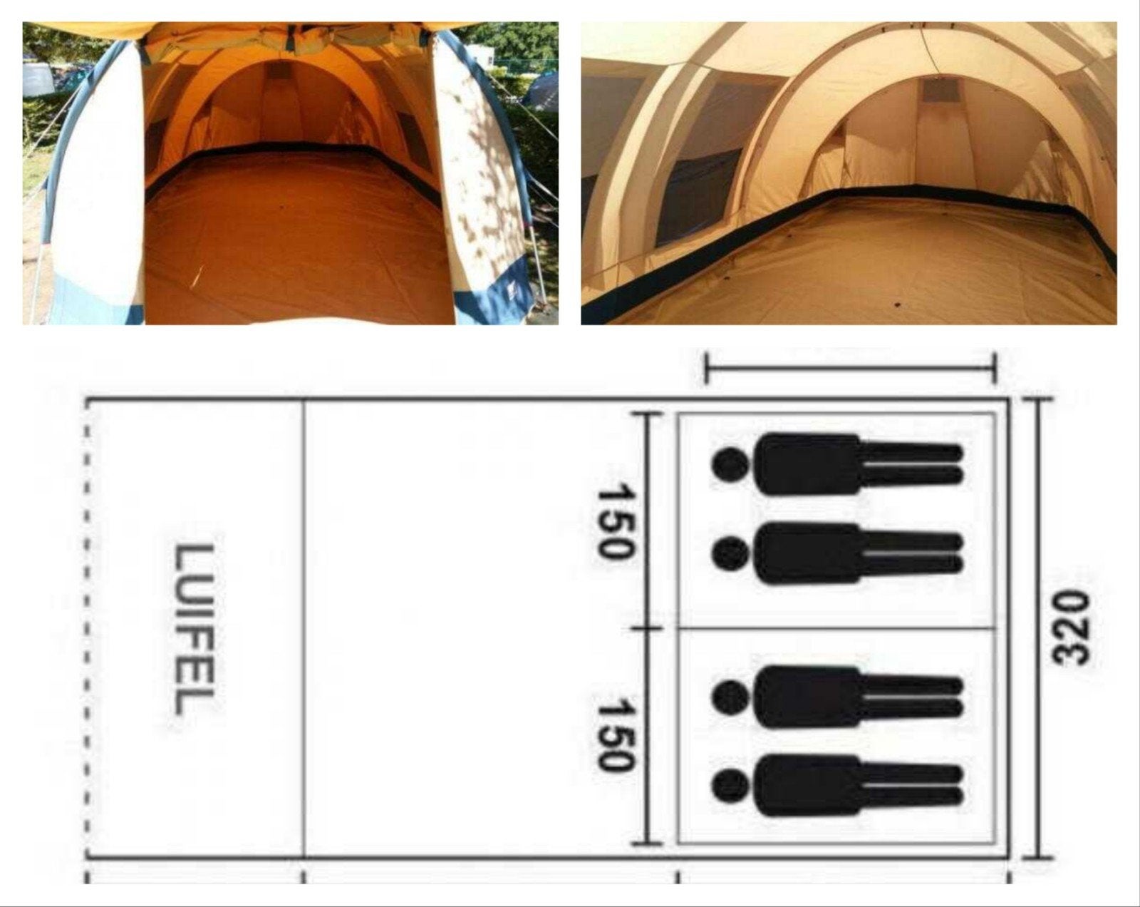 !!!  Z.G.O.H. GROTE VRIJBUITER MICHIGAN 4 TUNNELTENT  !!!, Caravans en Kamperen, Tenten, Ophalen