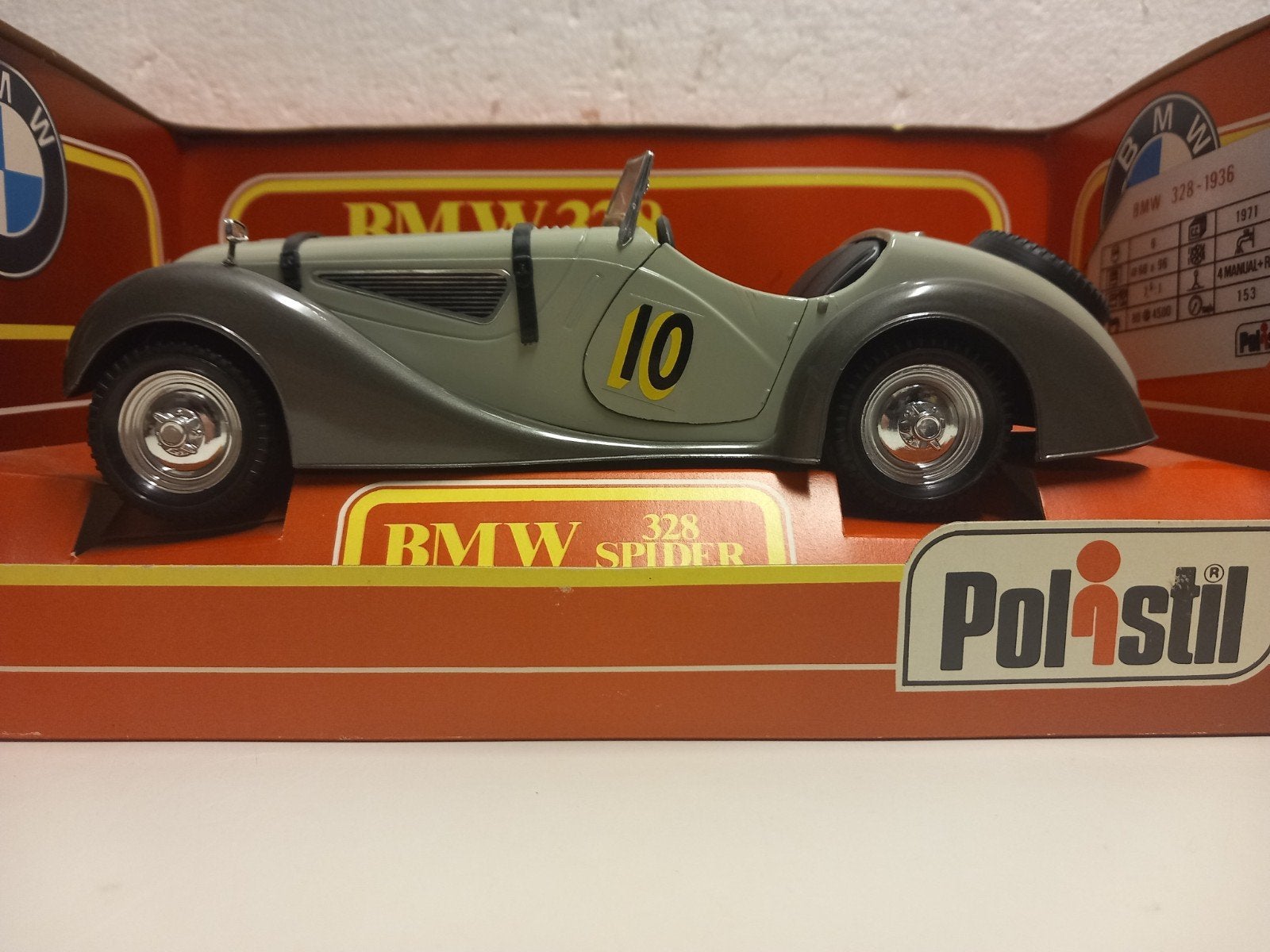BMW 328 Spyder Roadster Politil metal 1:16 KRD, Ophalen of Verzenden, Zo goed als nieuw, Auto, Overige merken