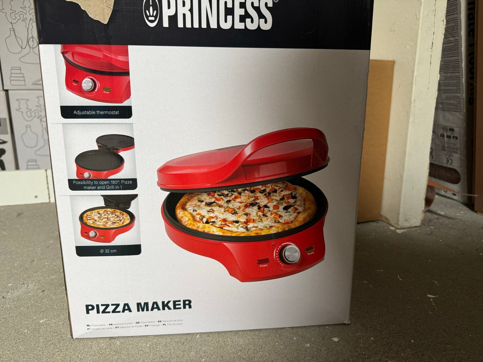 Princess Pizza Maker en Grill 2-in-1 - Nieuw in doos, Ophalen, Minder dan 45 cm, Overige merken, Pizzaoven