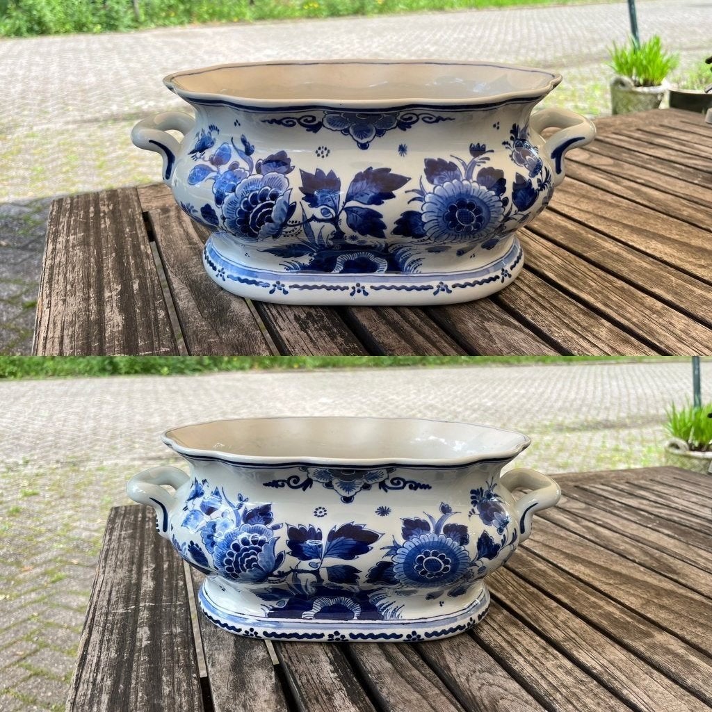 Delfts blauw jardienere | 2 stuks, Ophalen