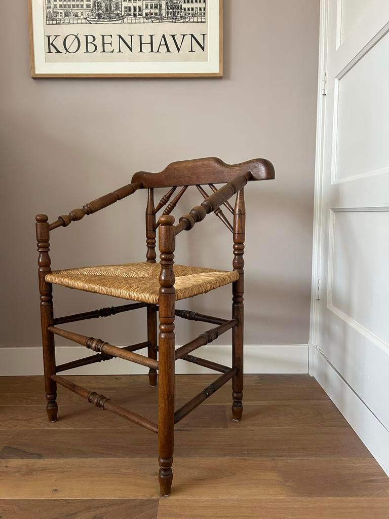 Antieke Spinnenkop Knobbelstoel, Bobbin chair, Antiek en Kunst, Antiek | Meubels | Stoelen en Banken, Ophalen