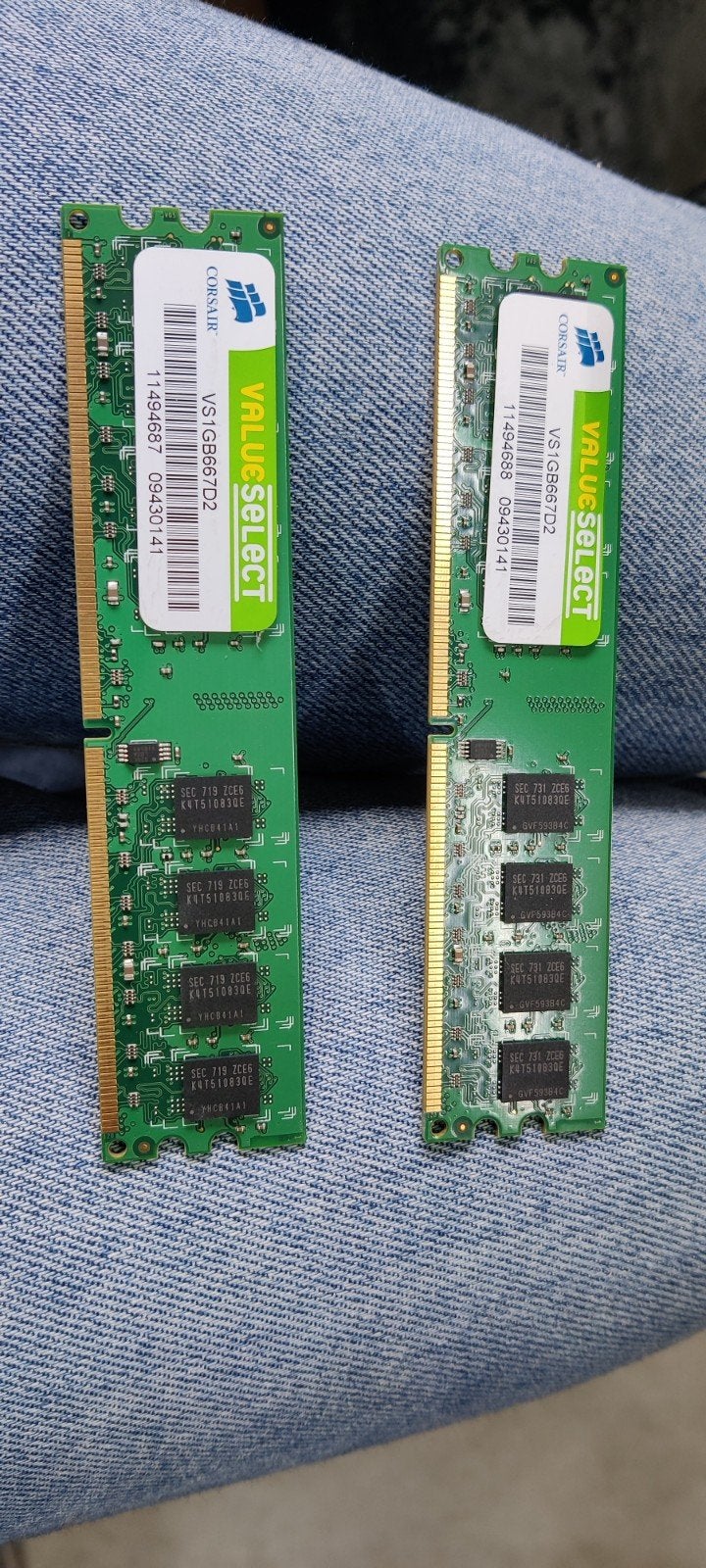 Corsair ValueSelect 2GB DDR2 RAM Geheugenmodules, Computers en Software, Ophalen of Verzenden, Zo goed als nieuw, DDR2, Desktop