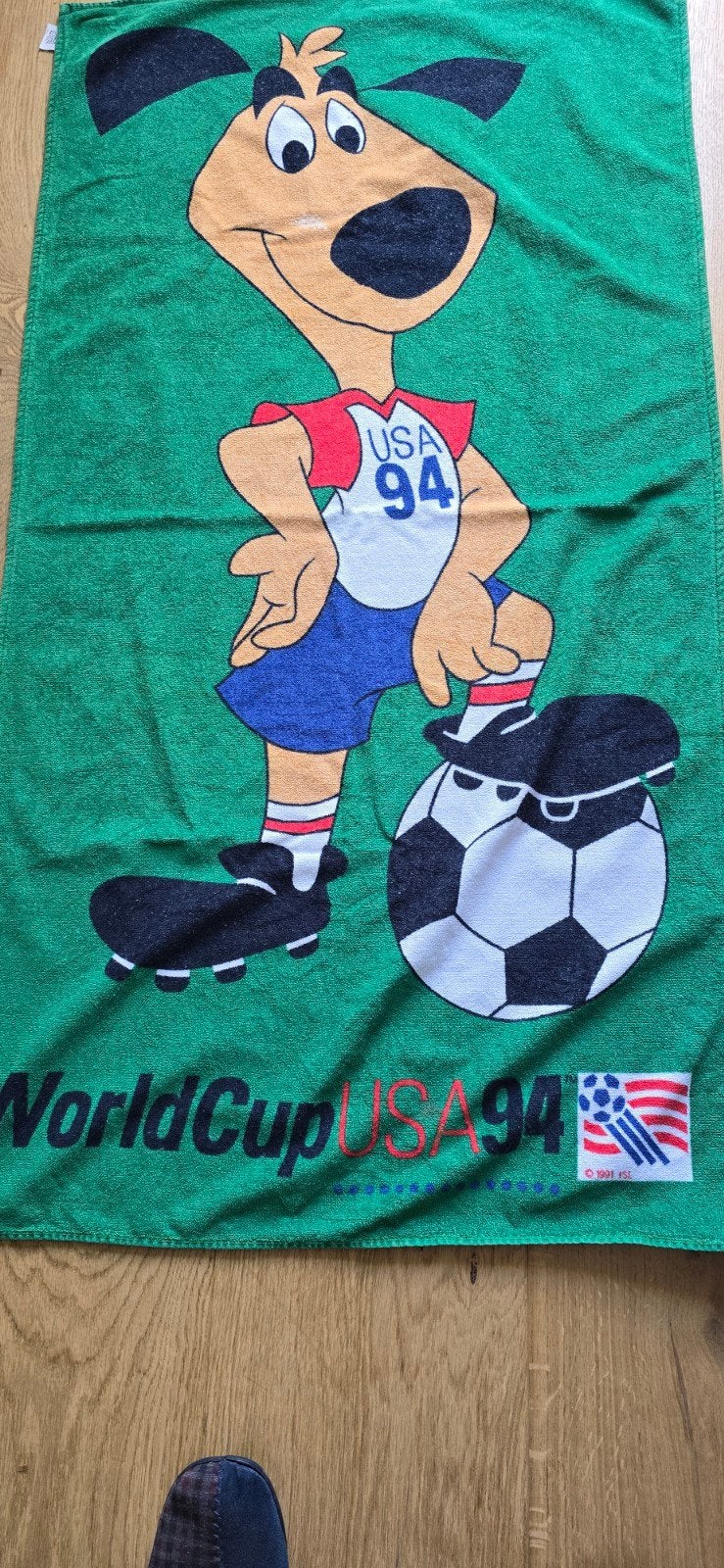 Vintage World Cup USA 94 Handdoek - Voetbal Mascotte, Ophalen of Verzenden