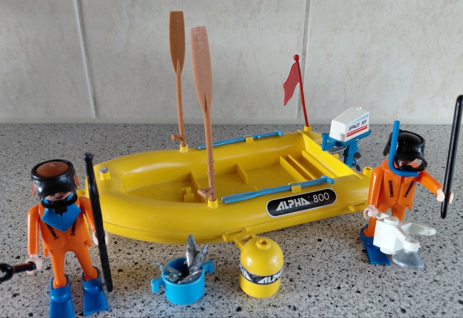 Vintage Playmobil Sportduikersboot met Duikers, Ophalen of Verzenden, Gebruikt, Jongen of Meisje