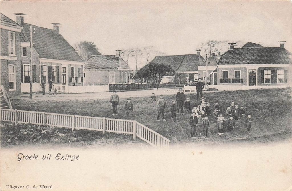 702-392-025 Groete Uit Ezinge, Verzamelen, Ansichtkaarten | Nederland, Groningen, Voor 1920, Verzenden