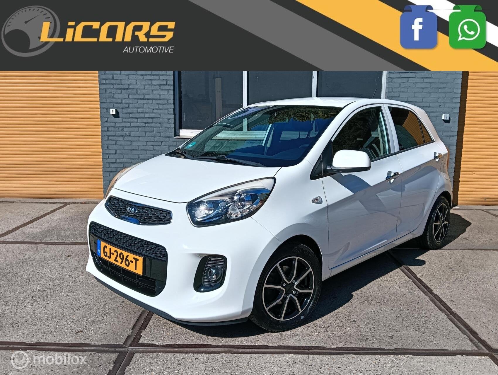 Kia Picanto 1.0 CVVT DynamicLine, Auto's, Euro 5, Stof, Gebruikt, Wit