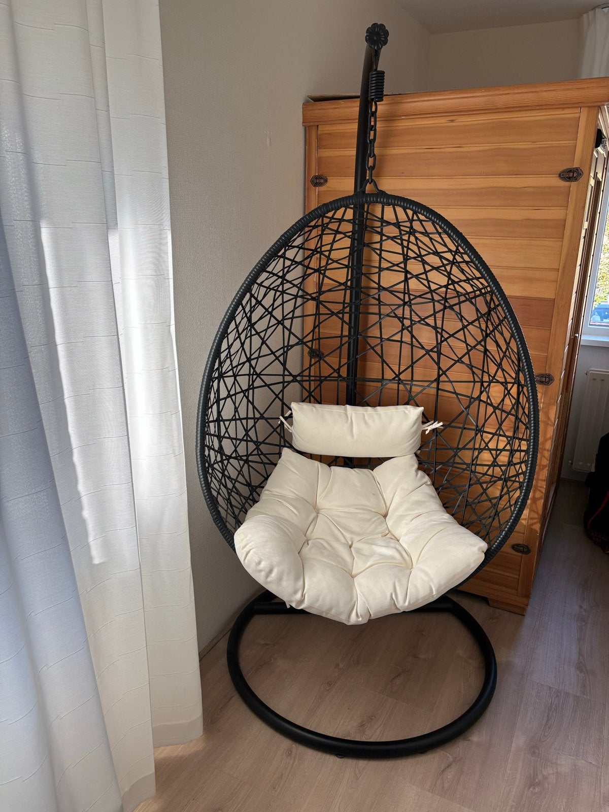 Comfortabele hangstoel Swing Xenos, Ophalen, Zwart, Zo goed als nieuw, Metaal