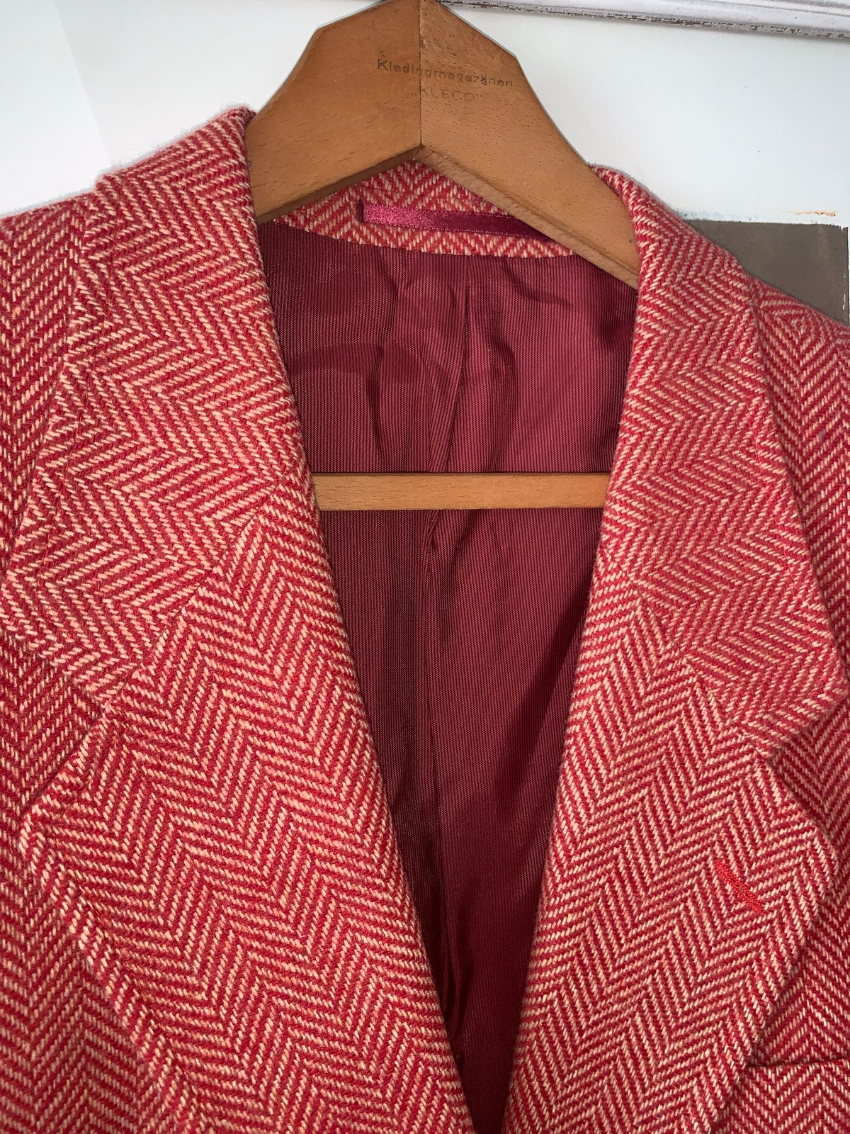 Vintage Alias Peek & Cloppenburg Jasje - Rood/Beige, Kleding | Heren, Ophalen of Verzenden, Zo goed als nieuw, Maat 52/54 (L)