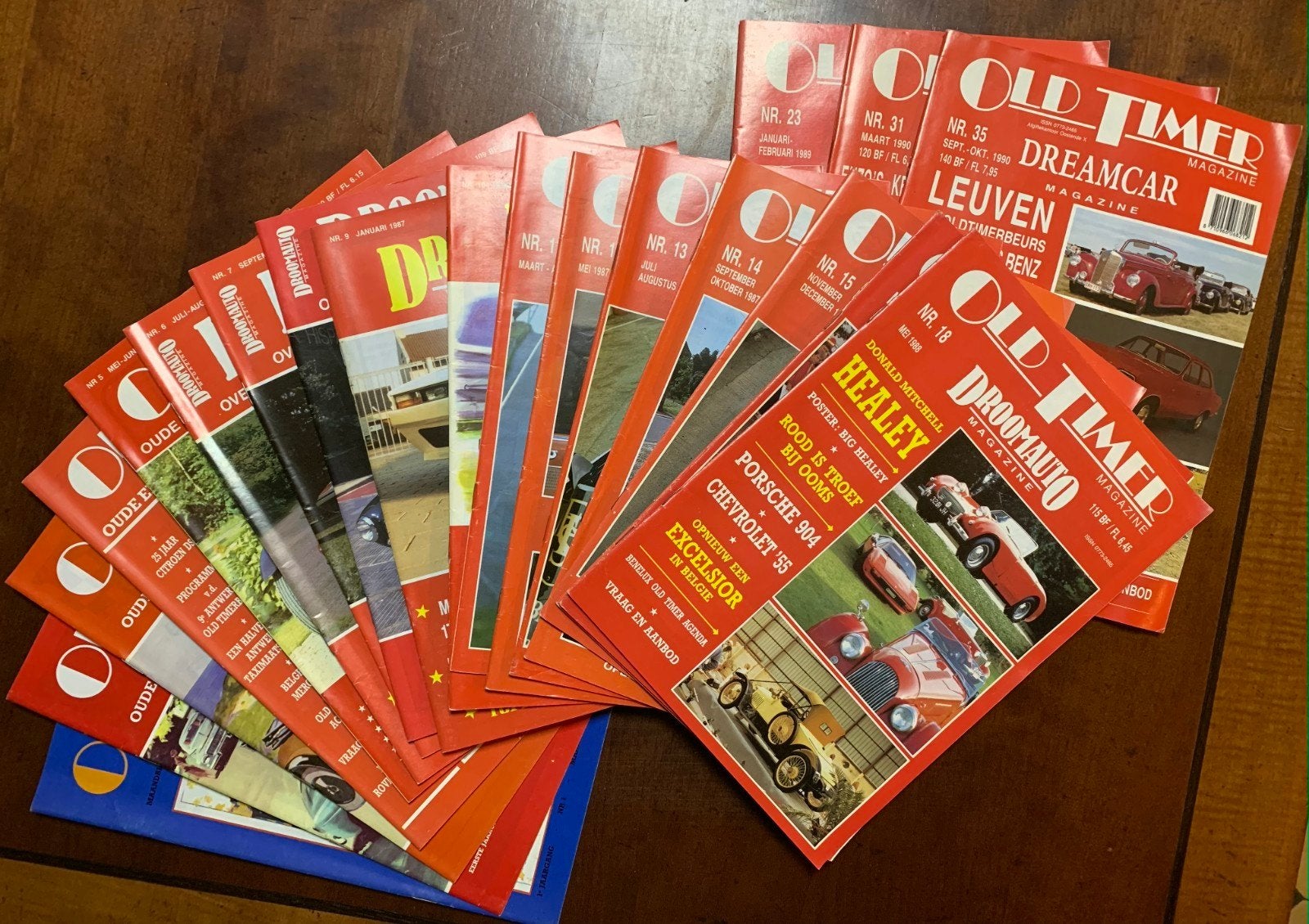 20 Oldtimer Droomauto Magazines: Porsche, Chevrolet, Healey, Boeken, Ophalen of Verzenden, Zo goed als nieuw, Overige merken