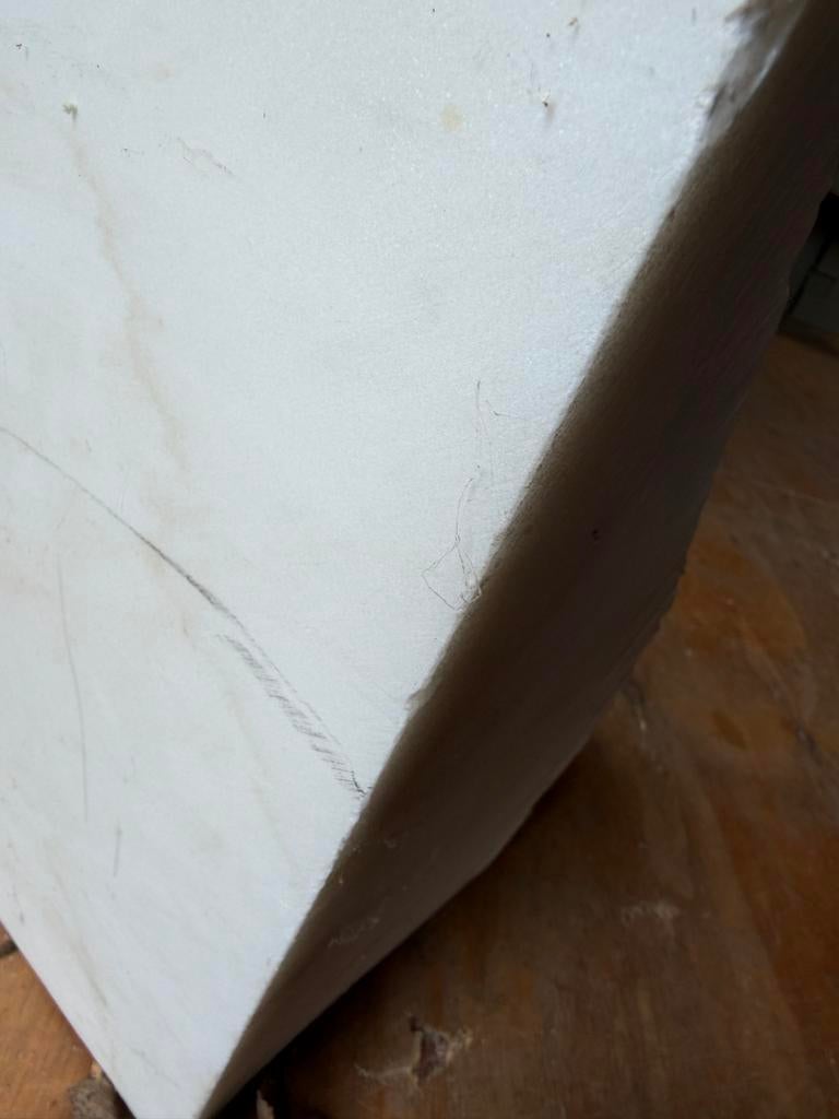 Marmer blok ca. 35x20x40 cm - Ideaal voor beeldhouwen, Ophalen of Verzenden, Gebruikt, Overige metalen