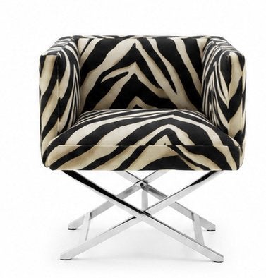 Eichholtz Dawson stoel zebra print zo goed als nieuw, Huis en Inrichting, Stoelen, Ophalen, Overige kleuren, Zo goed als nieuw
