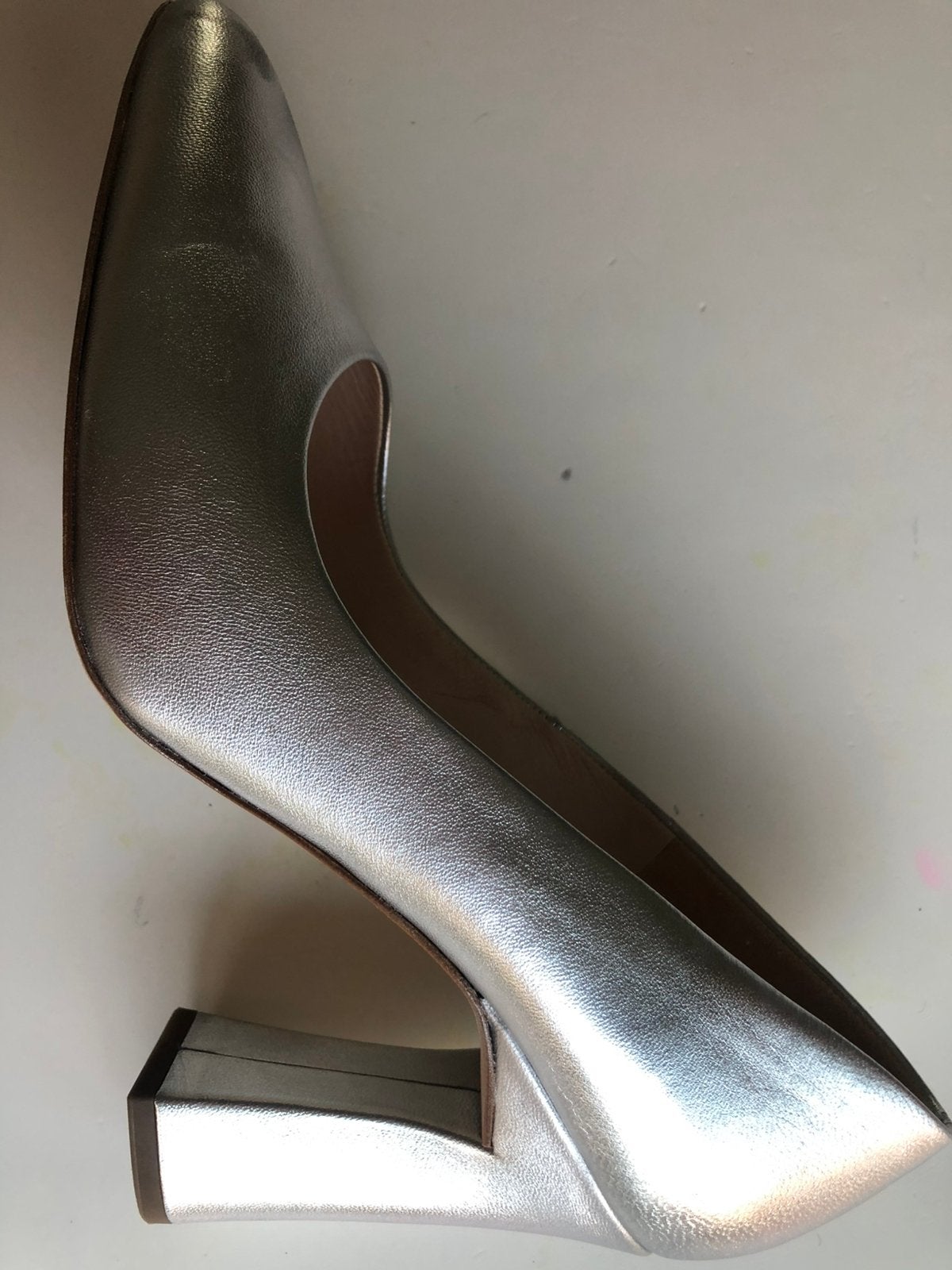 Te koop: leren pumps, Paul Green, zilver, 41, Ophalen of Verzenden, Zo goed als nieuw, Overige kleuren