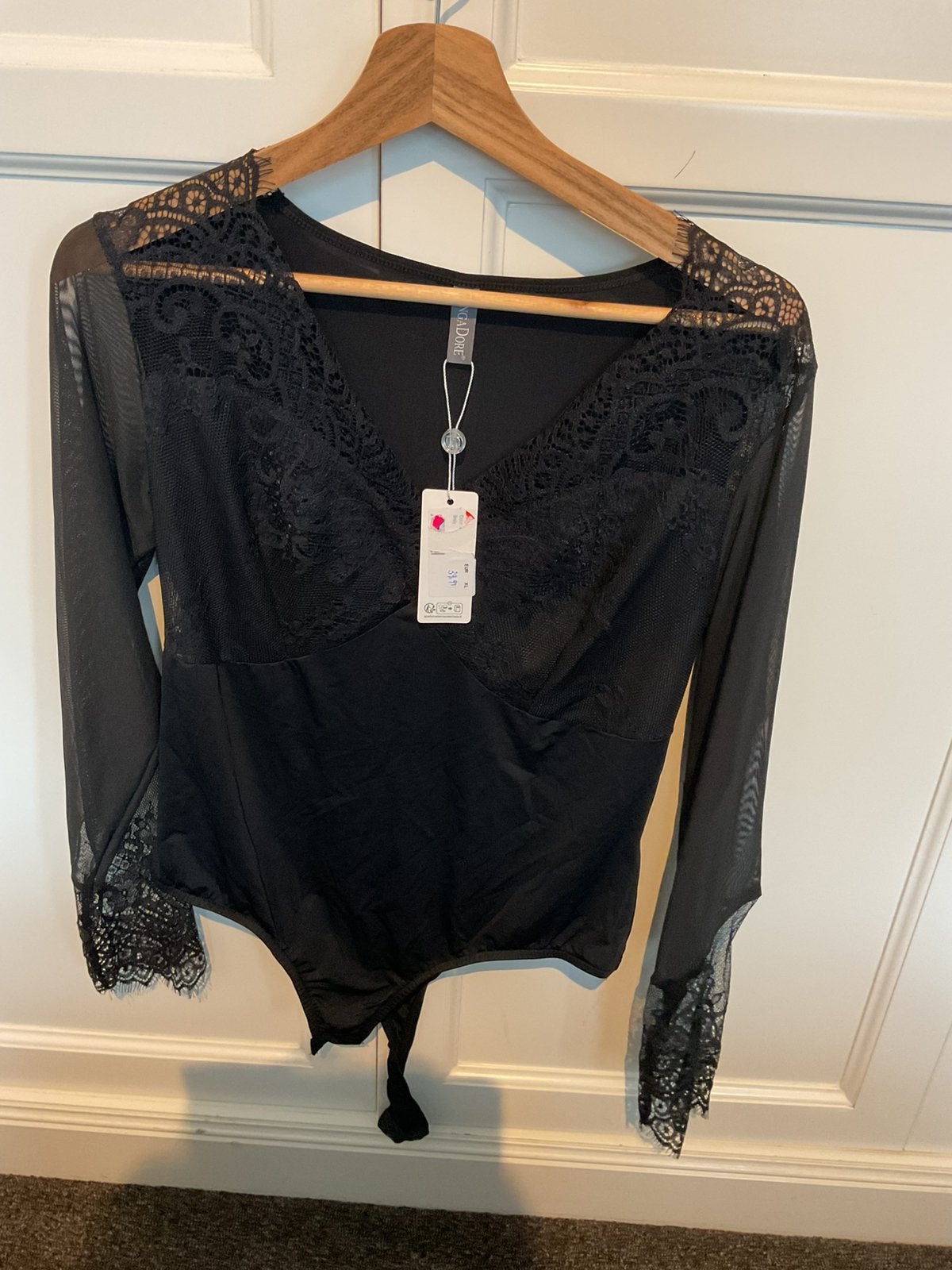 Lingadore zwarte kanten bodystocking maat xl nieuw, Kleding | Dames, Ophalen of Verzenden, Zwart, Body of Korset