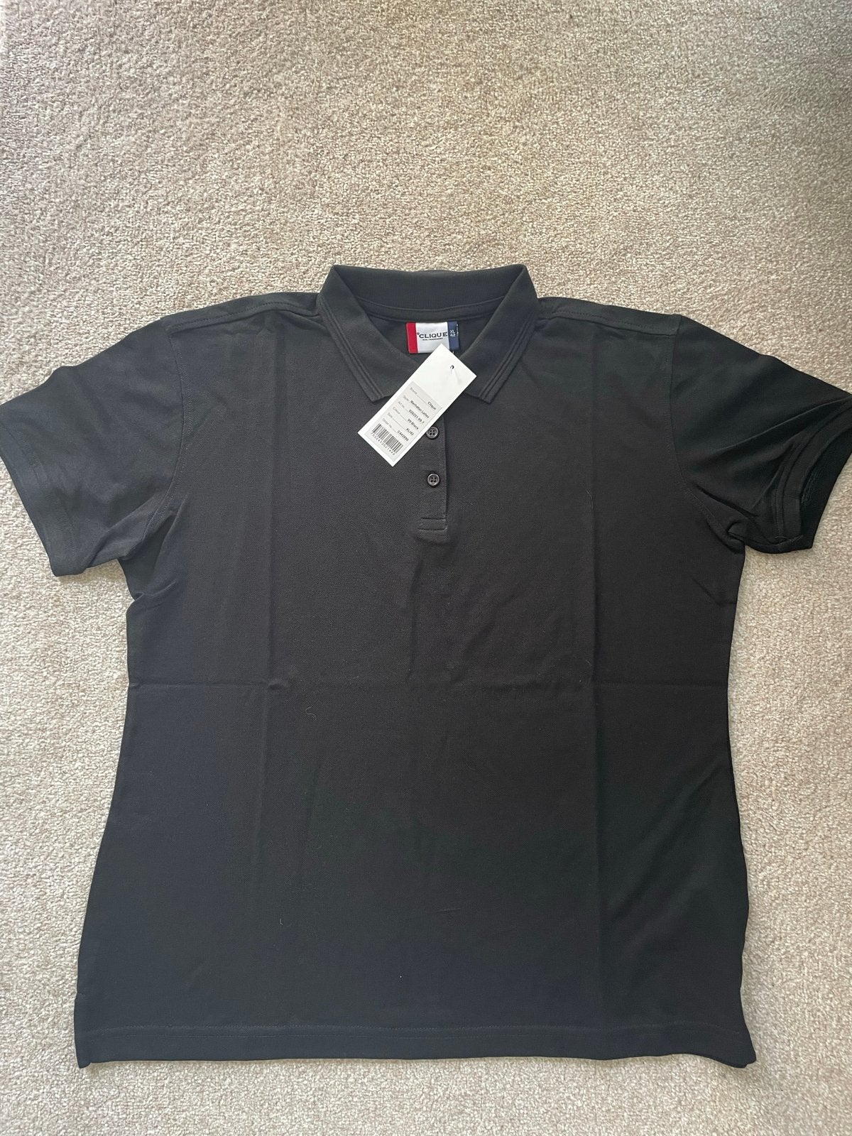 Nieuw Zwart Clique Manhattan Dames Poloshirt XL/42, Zwart, Maat 42/44 (L), Nieuw, Ophalen of Verzenden