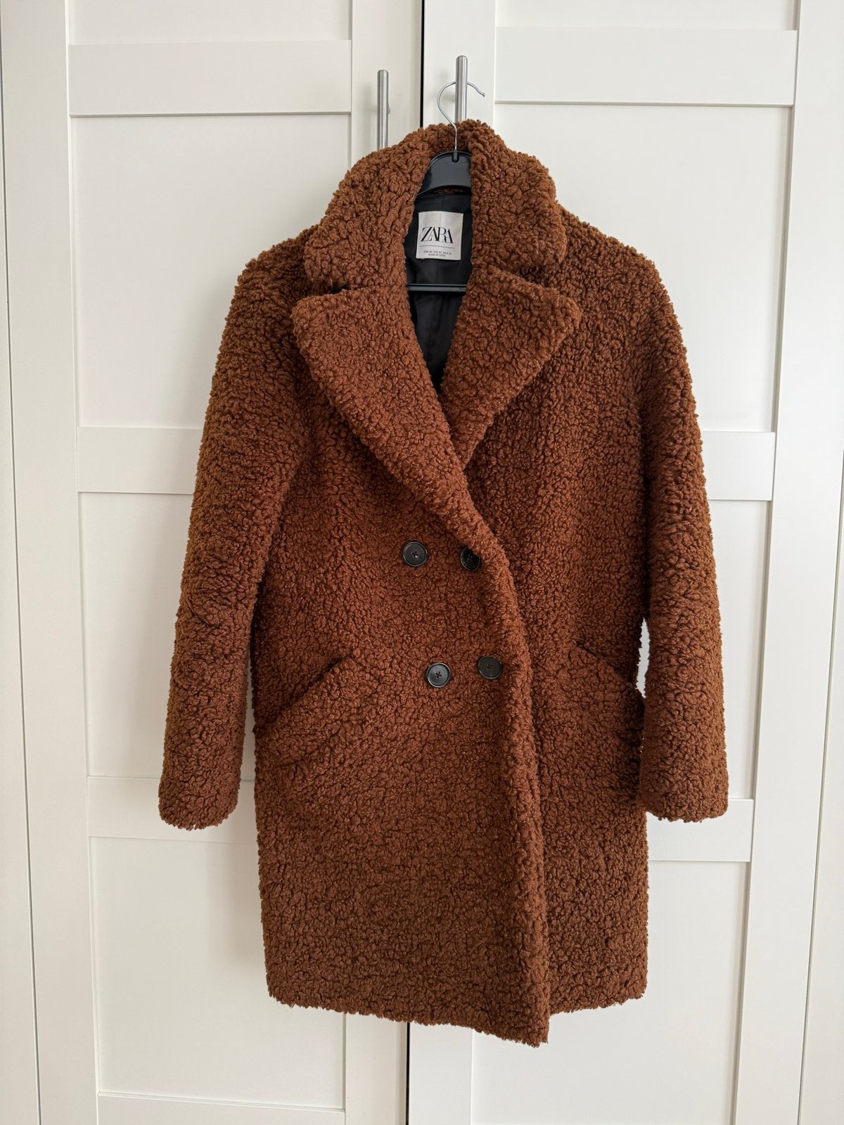 Zara teddy jas bruin maat XS, Ophalen, Gedragen, Maat 34 (XS) of kleiner, Bruin