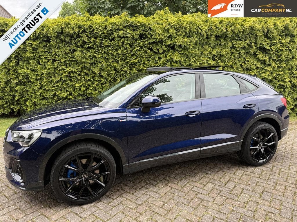 AUDI Q3 Sportback 45|2x SLINE| PANODAK|STUURWERWARMING| ACC, Auto's, Audi, Automatische klimaatregeling, Gebruikt, Zwart, Met garantie (alle)
