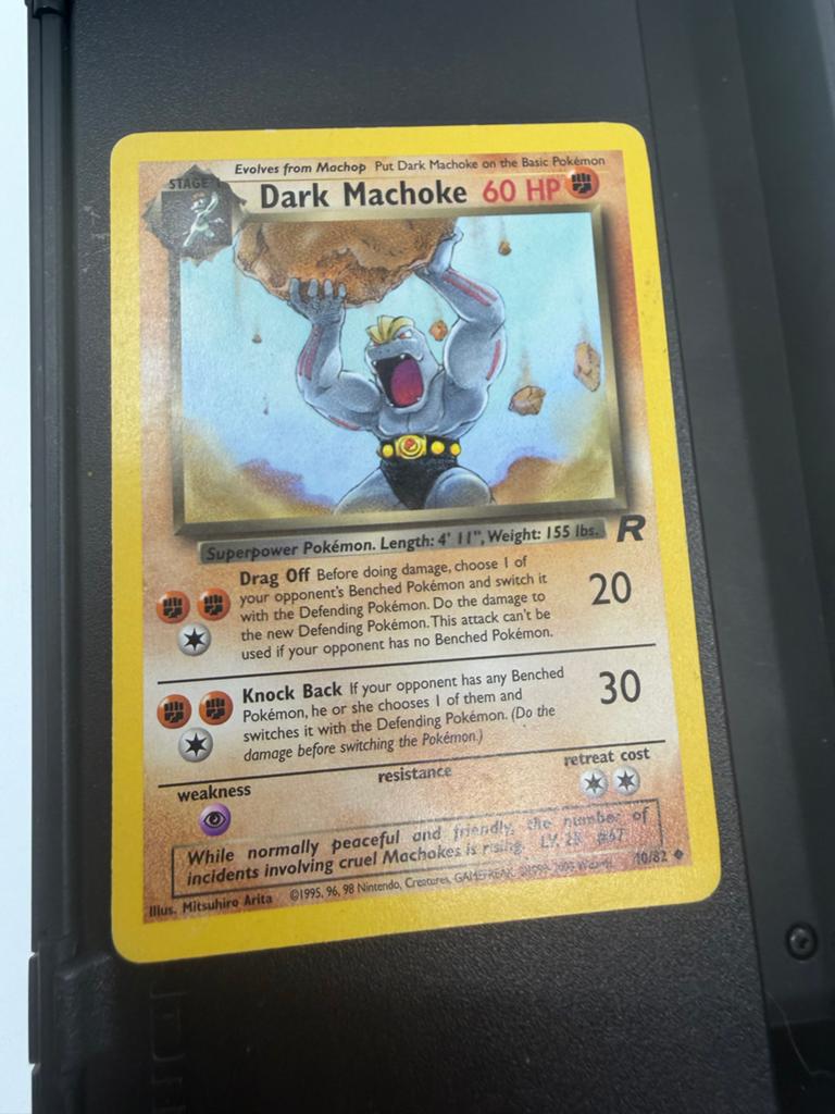 Dark Machoke Pokémon kaart 60 HP - Vintage, Hobby en Vrije tijd, Verzamelkaartspellen | Pokémon, Ophalen of Verzenden, Gebruikt