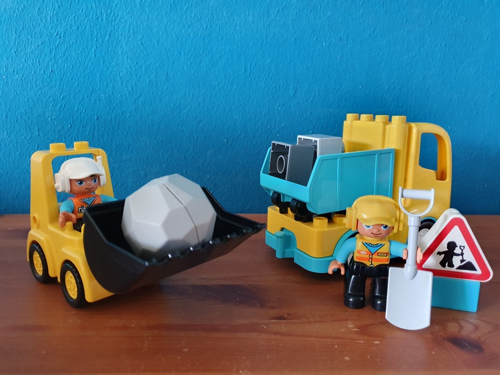 Duplo dumptruck en bulldozer compleet, Ophalen of Verzenden, Zo goed als nieuw, Duplo